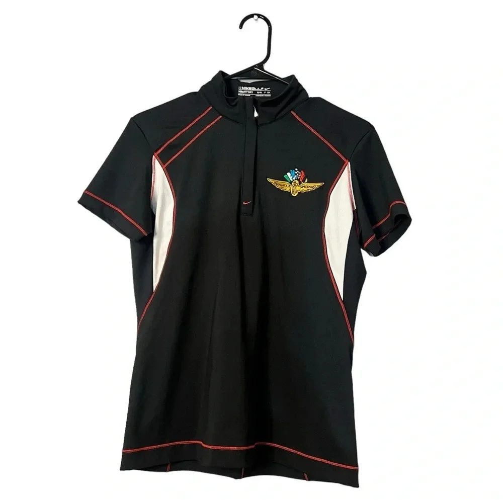 Nike Women's Small  Black‎ Embroidered Indianapolis Speedway Short Sleeve Polo